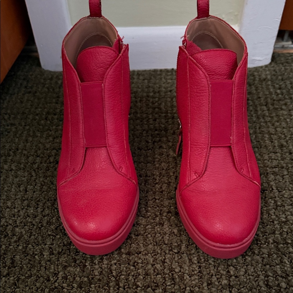 Red Ankle Boots